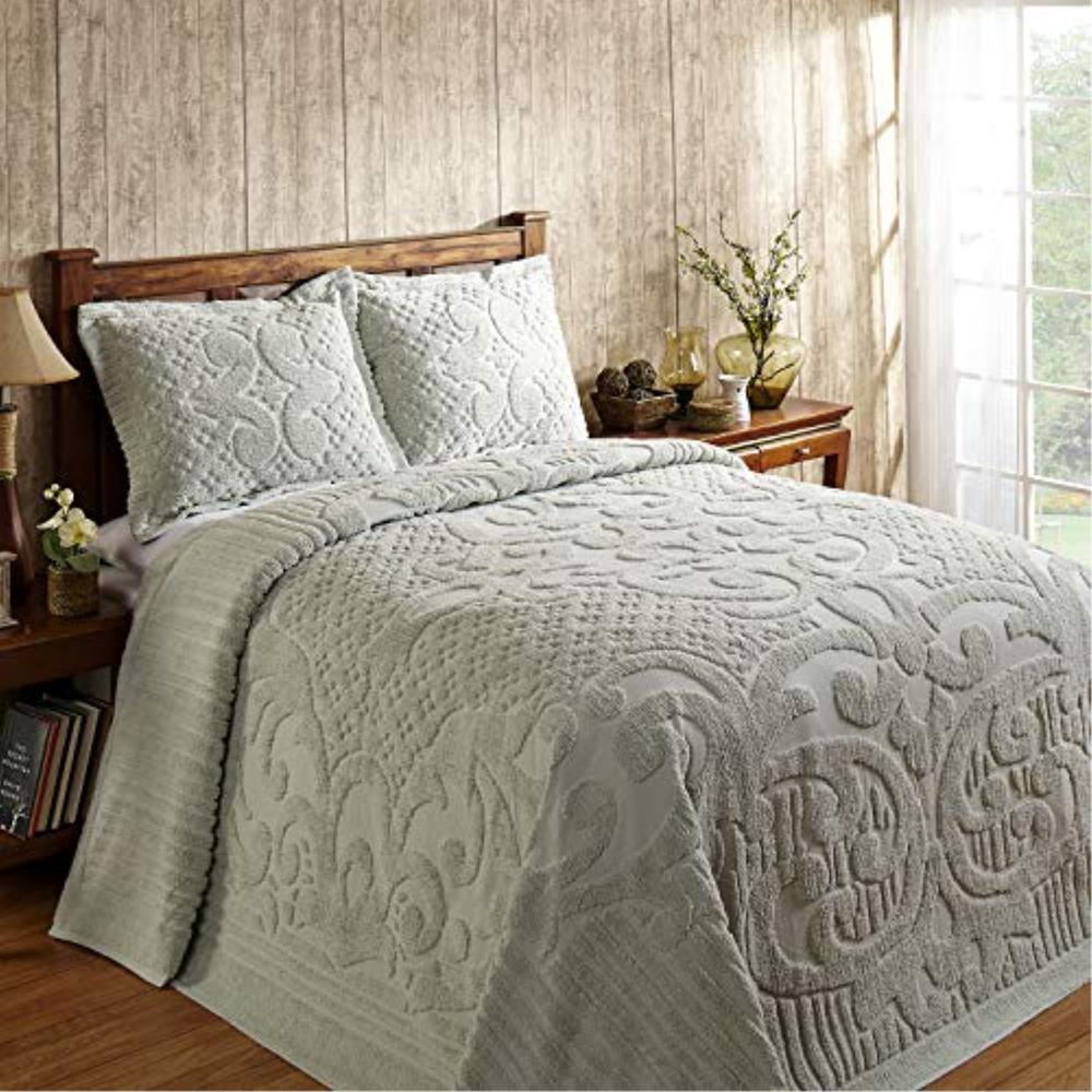 Better Trends Ashton Collection Twin Bedspread in Sage