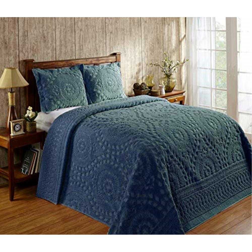 Better Trends Rio Collection Queen Bedspread in Teal