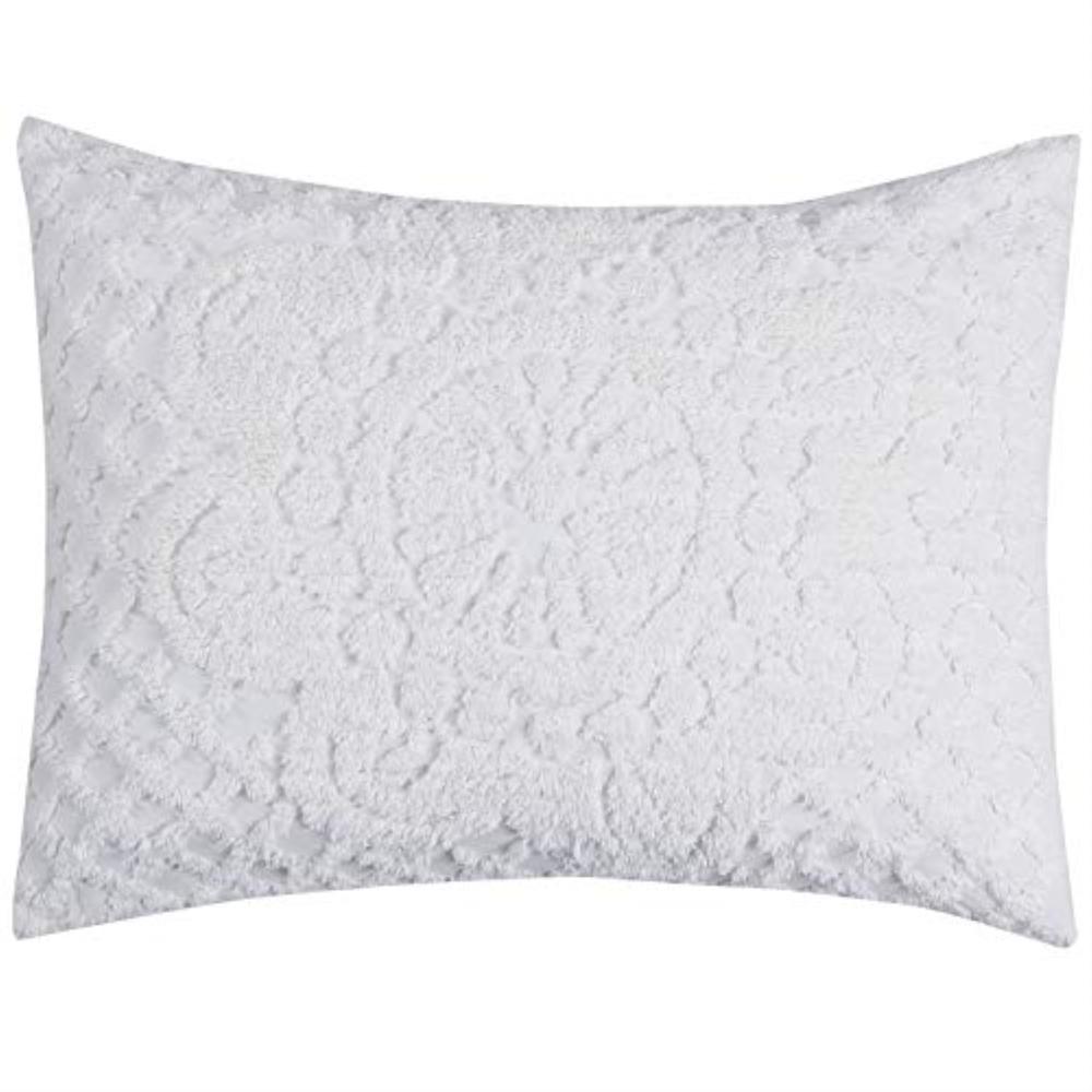 Better Trends Trevor Collection Queen Bedspread Set in White