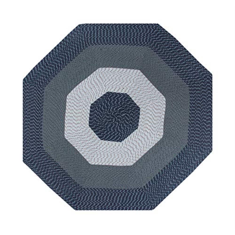 Better Trends Country Stripe Collection 72" Octagonal in Dark Blue Stripe