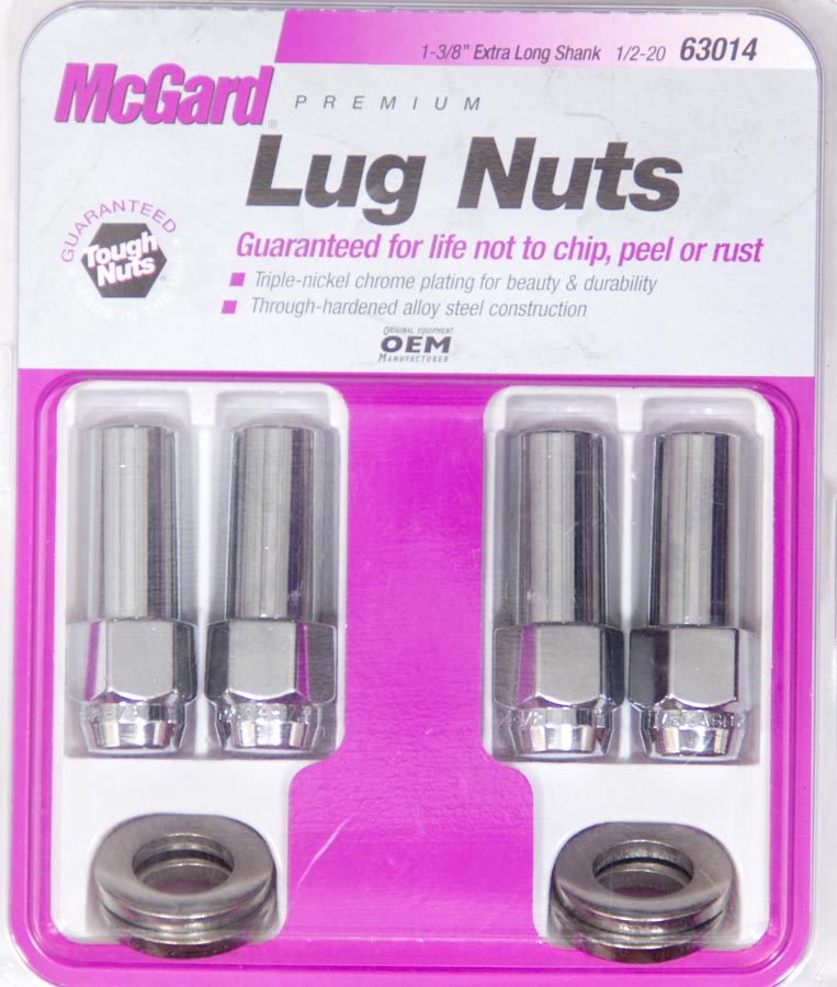 MCGARD 1/2-20 in 1.365 in Shank Closed End Premium Lugnut 4 pc P/N 63014