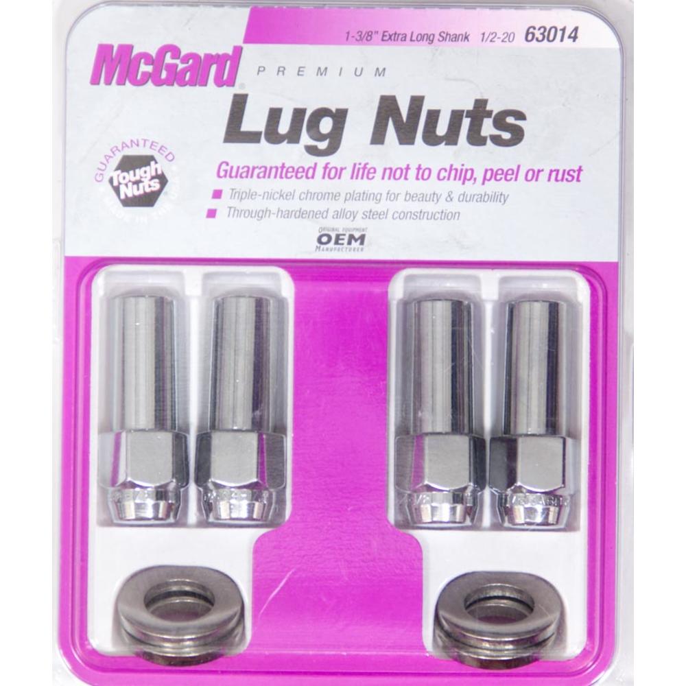 MCGARD 1/2-20 in 1.365 in Shank Closed End Premium Lugnut 4 pc P/N 63014