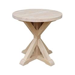 International Concepts Sierra Round End Table, Unfinished