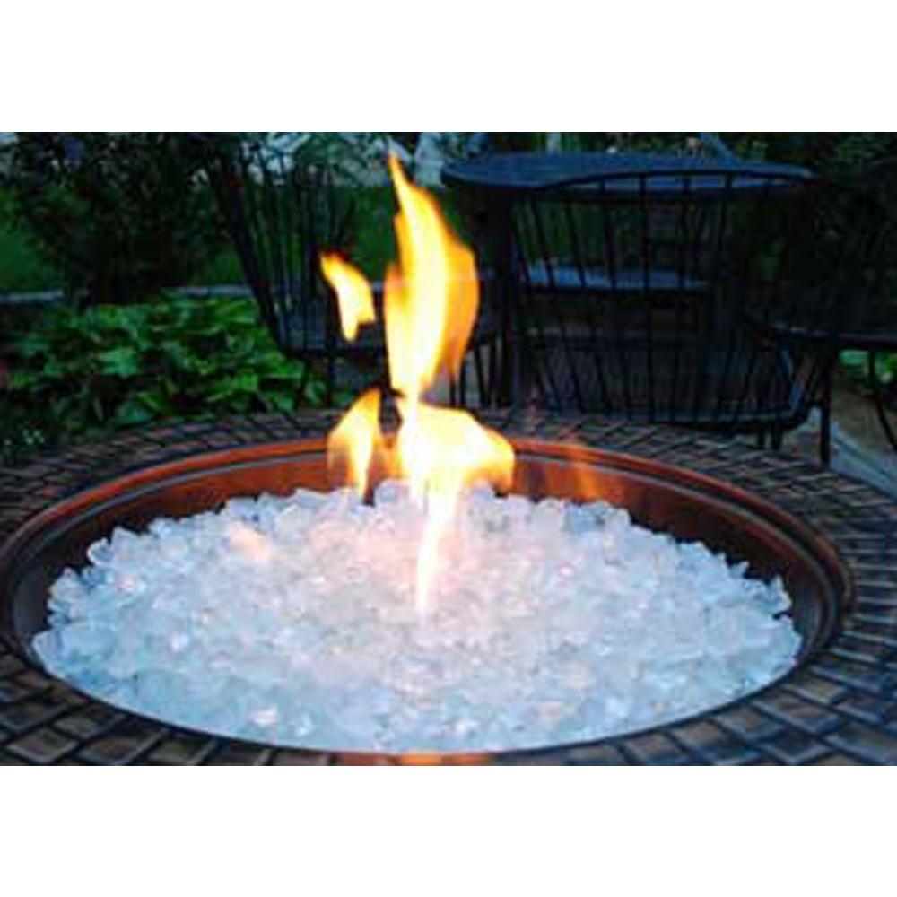 AZ Patio Heaters Ice Clear Recycled Fire Glass - 10 LBS RGLASS-IC