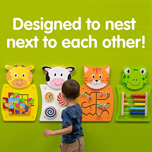 LEARNING ADVANTAGE Cat Activity Wall Panel - 18m+ - Toddler Activity Center - Wall-Mounted Toy - Busy Board Decor for Bedrooms,