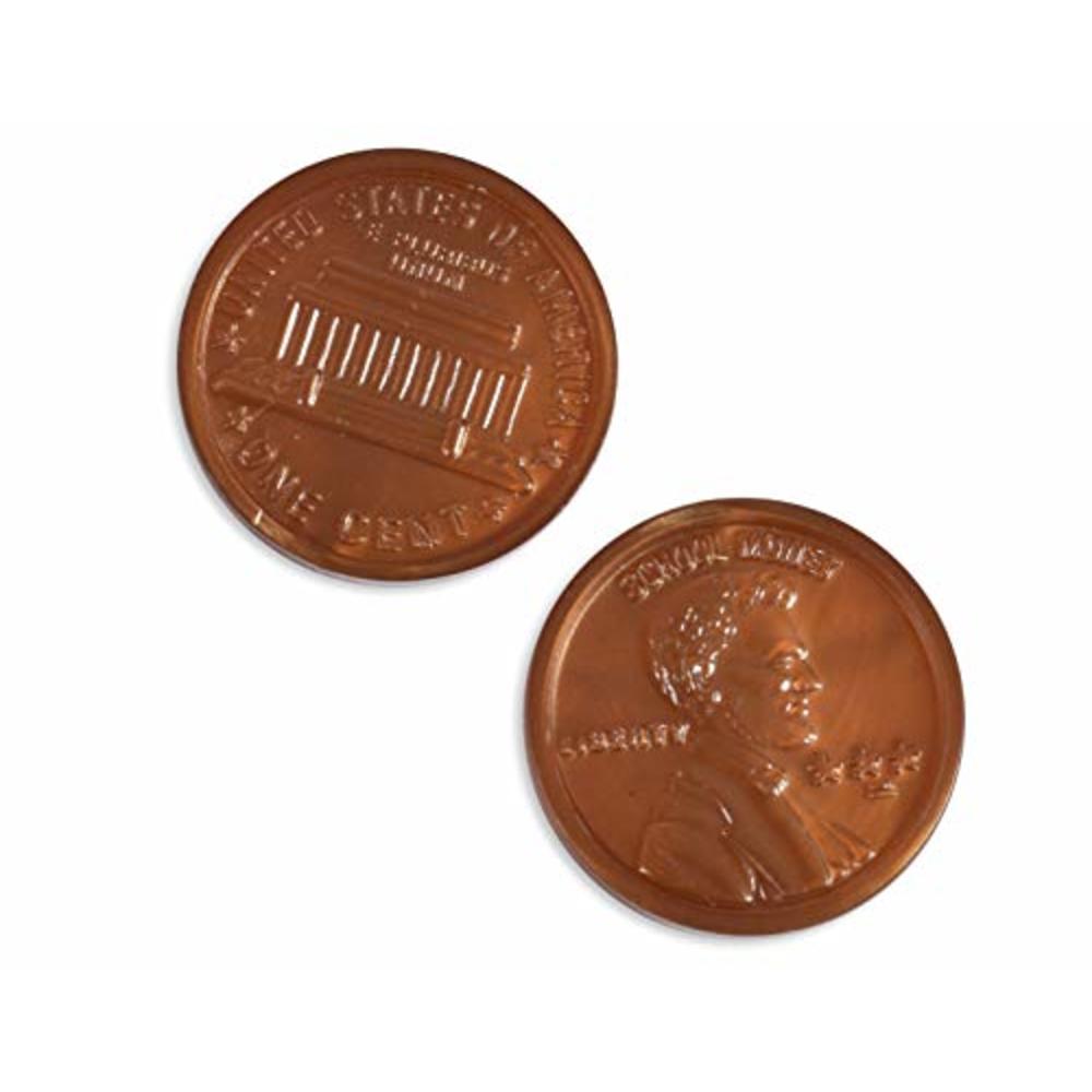 LEARNING ADVANTAGE Play Pennies - Set of 100 Plastic Coins - Designed and Sized Like Real US Currency - Teach Money Math With Th