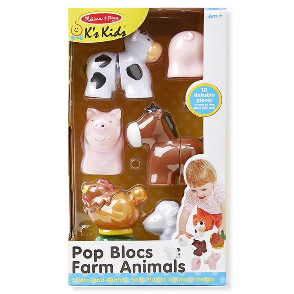 Melissa & Doug POP BLOCS FARM ANIMALS