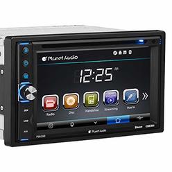 Planet Audio P9630B Car DVD Player - Double Din, Bluetooth Audio and Hands-Free Calling, 6.2 Inch LCD Touchscreen Monitor, MP3 P