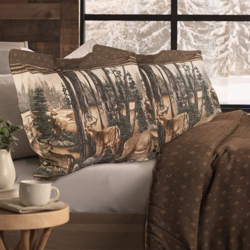 All Seasons Bedding Whitetail Dream Rustic Queen Comforter Set, 4-Piece Printed Bedding Comforters, Polycotton Fabric ,Comforter Set for Bedroom, Hu