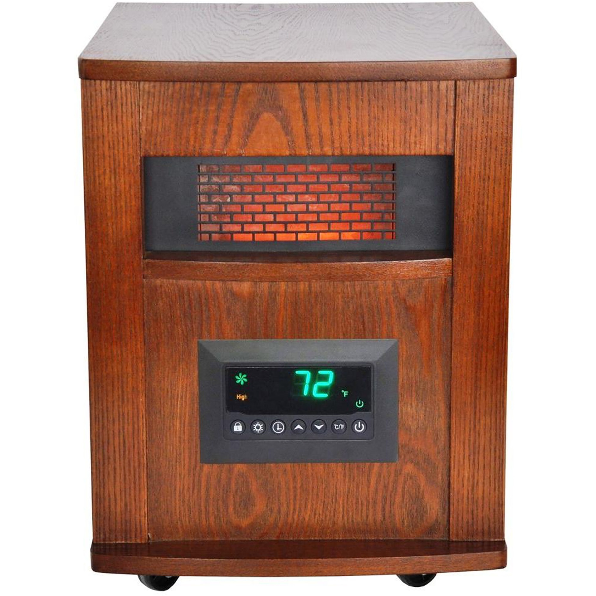 Lifesmart 6 Element IR Heater Wood Cabinet