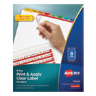 Avery Print and Apply Index Maker Clear Label Dividers 8 Color Tabs Letter 25 Sets