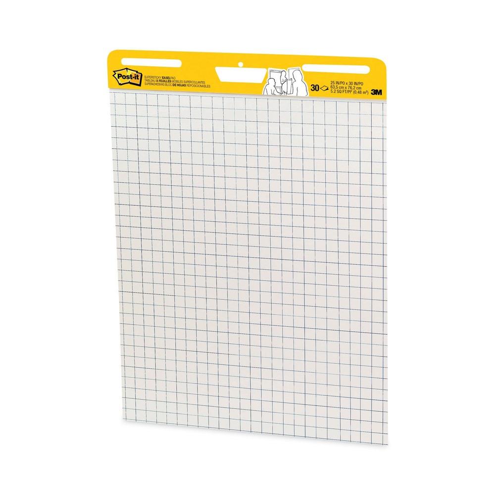 Post-it Easel Pads Super Sticky Self-Stick Easel Pads 25 x 30 White 30 Sheets 2/Carton