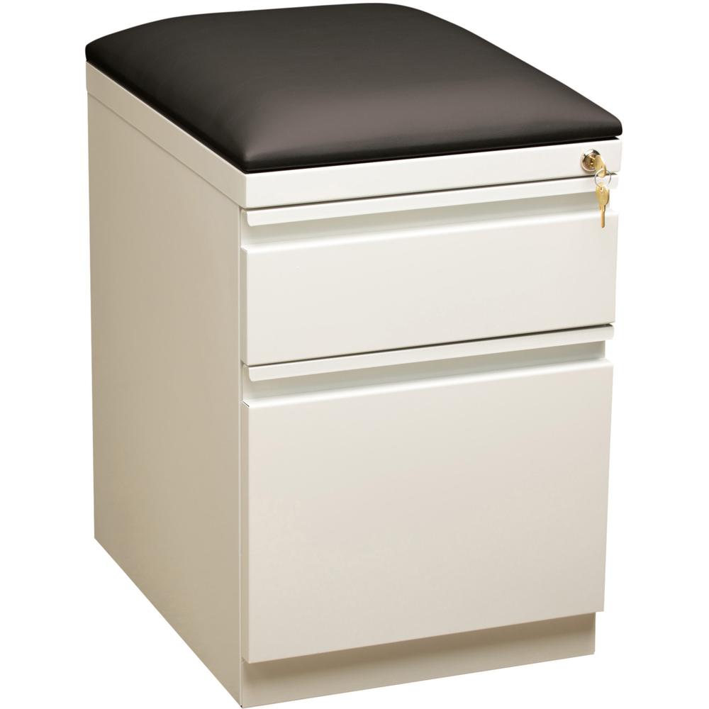 Lorell LLR49540 Mobile Seat Pedestal File- 15 in. x 19.88 in. x 23.75 in.- White