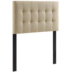Modway LexMod Lily Twin Upholstered Fabric Headboard in Beige