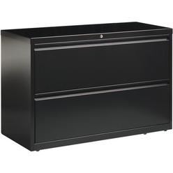 Lorell 2-Drawer Lateral File, 42 by 18-5/8 by 28-1/8-Inch, Black