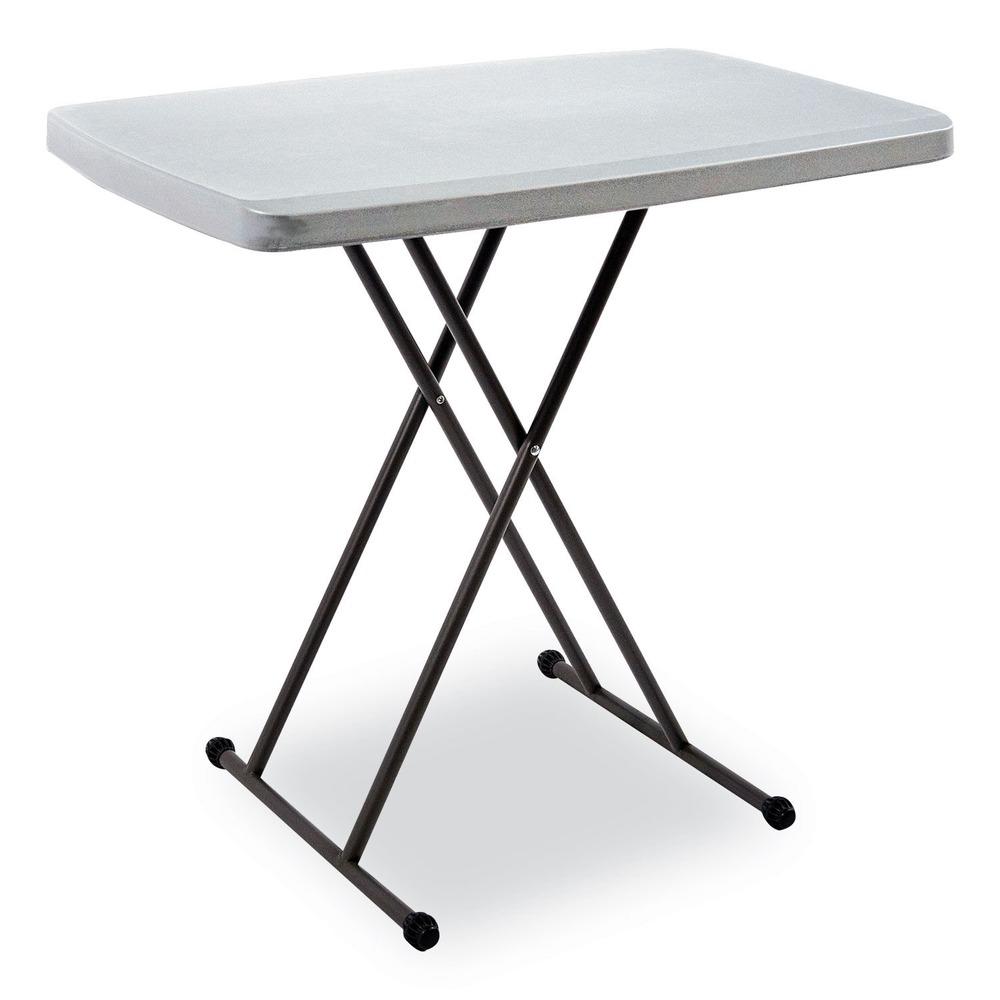 Iceberg 65491 Indestructables Too 1200 Series Resin Personal Folding Table, 30 X 20, Charcoal