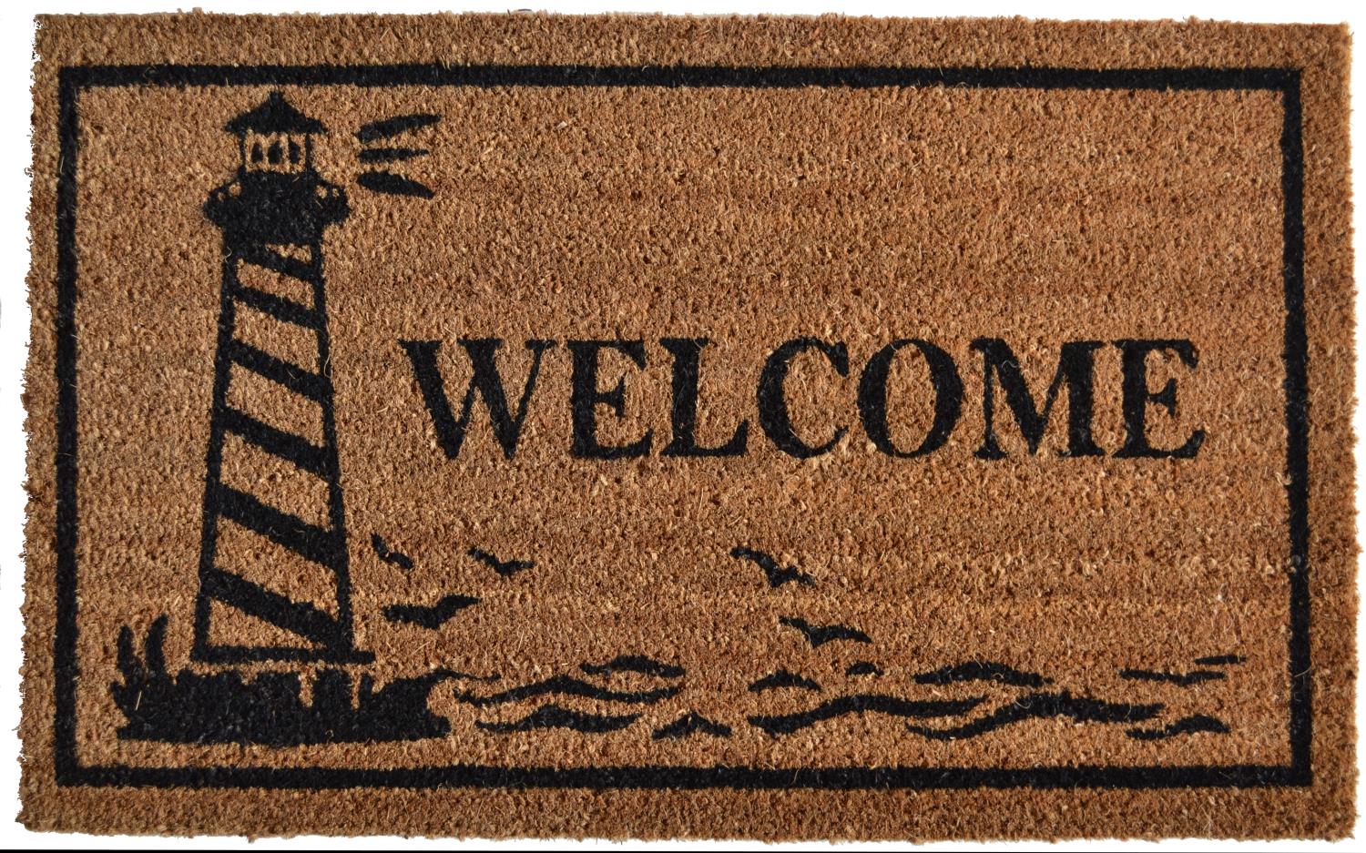 Imports Decor Coir And Pvc Guiding Light Door Mat With Multicolor Finish 519PVC
