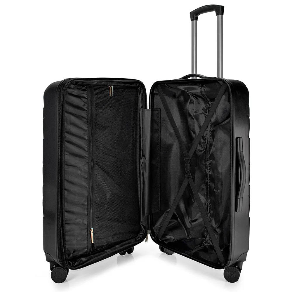 BADGLEY MISCHKA Wonder 3 Piece Expandable Luggage Set (Black)