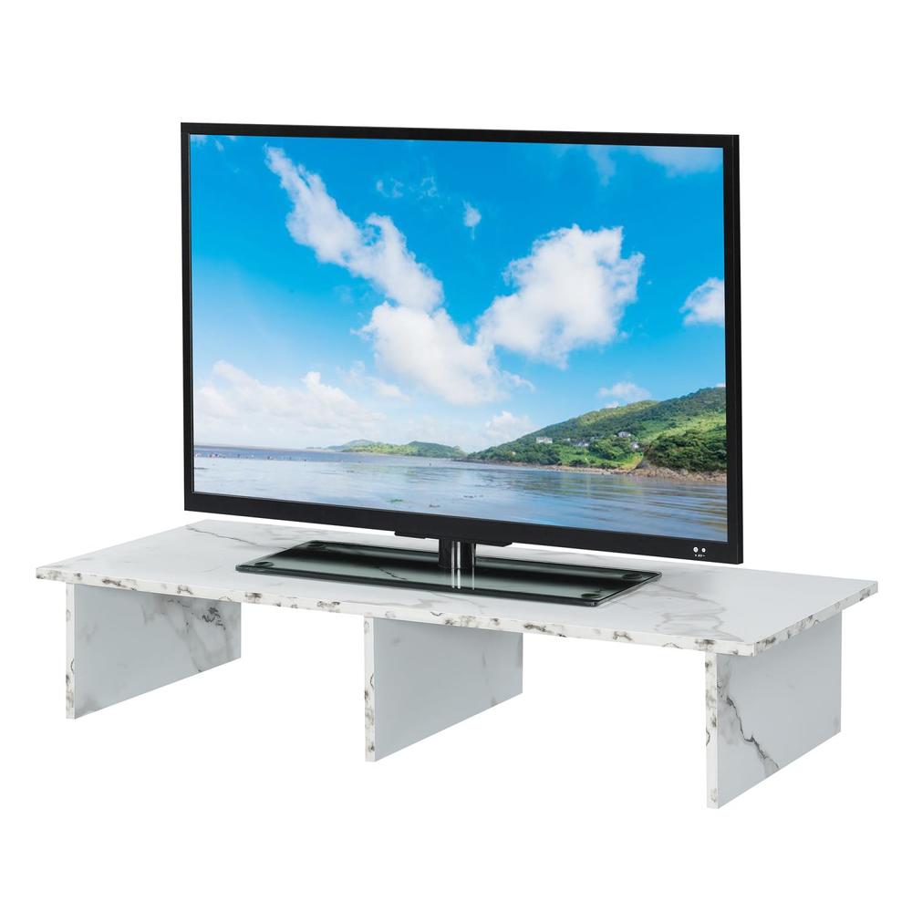 Convenience Concepts Designs2Go TV/Monitor Riser With White Faux Marble R4-0627