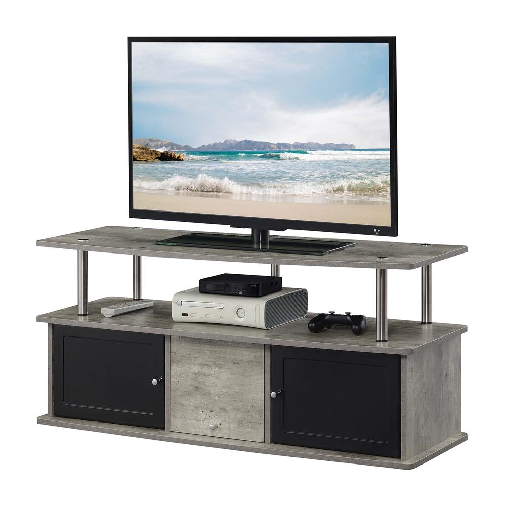Convenience Concepts Designs2Go TV Stand with 3 Storage Cabinets and Shelf