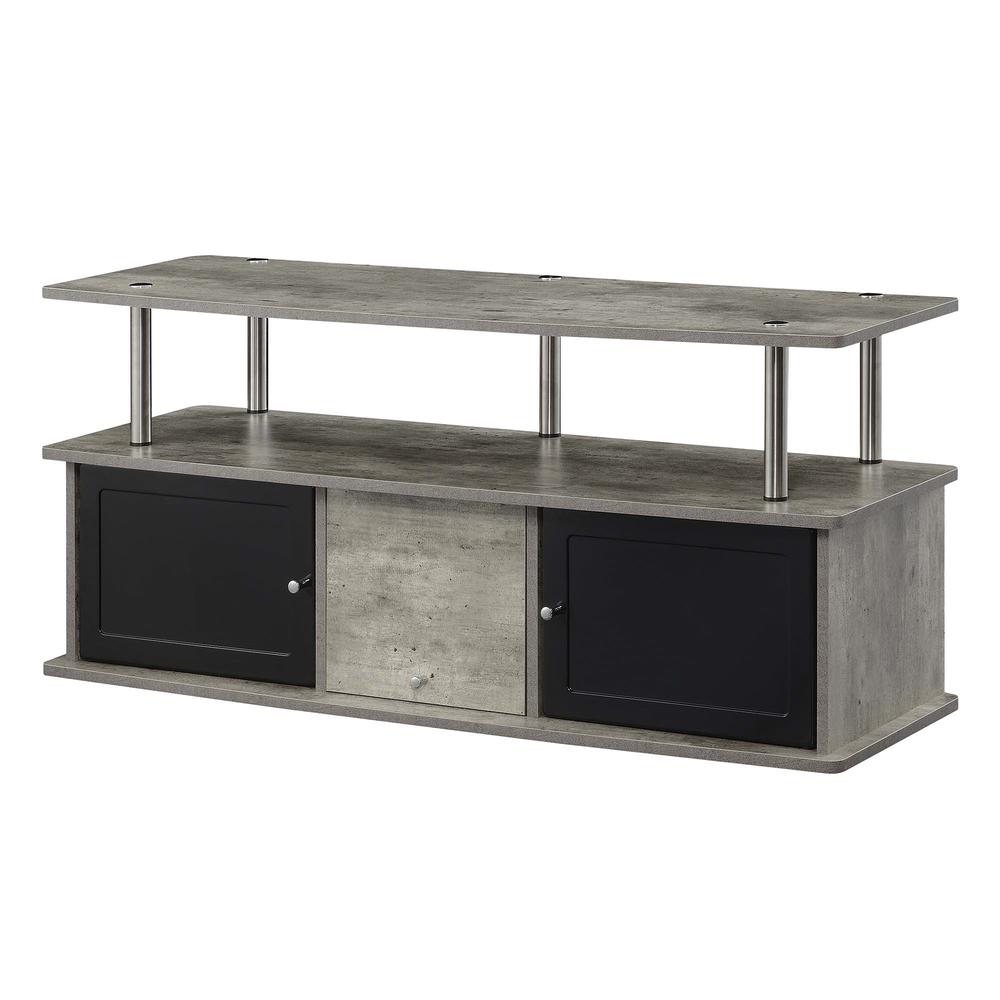Convenience Concepts Designs2Go TV Stand with 3 Storage Cabinets and Shelf