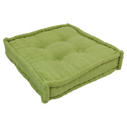 Blazing Needles 20-SQ-MS-ML 20 in. Square Floor Pillow with 4 Buttons&#44; 0.38 in. Cotton Welt Cording & Carry Handle&#44; Mojito Lime