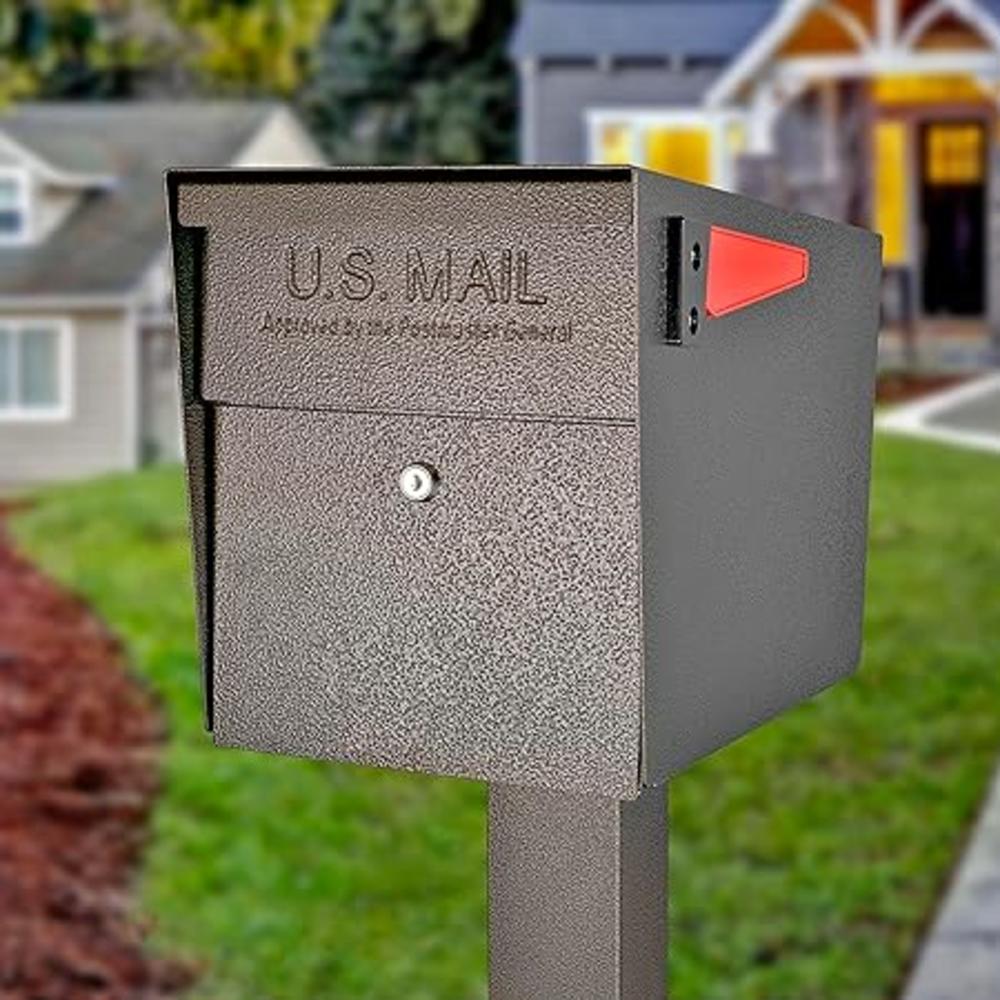 Mail Boss 7108 Curbside Security Locking Mailbox Bronze