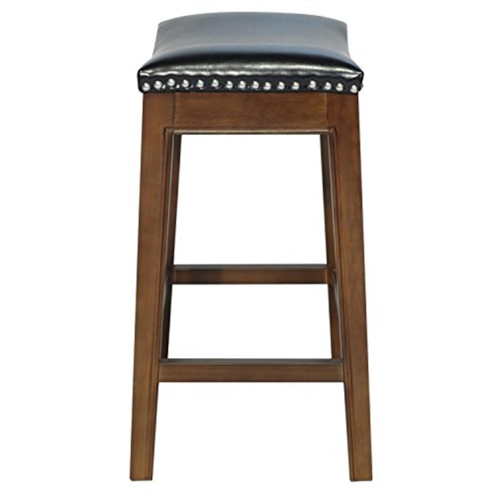 New Pacific Direct Elmo Bonded Leather Counter Stool, Black
