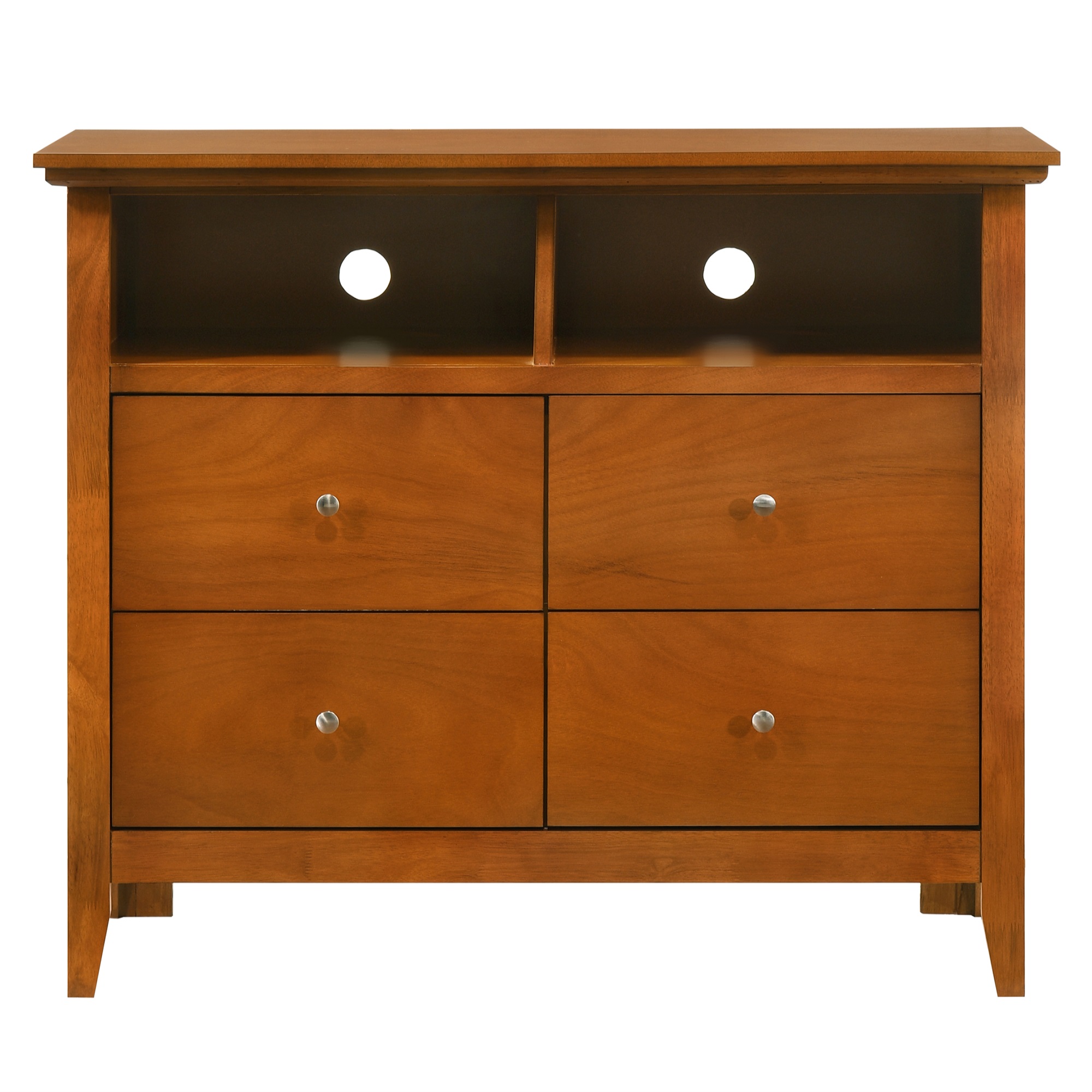 Passion Furniture Hammond Oak 4 Drawer Chest of Drawers (42 in L. X 18 in W. X 36 in H.)