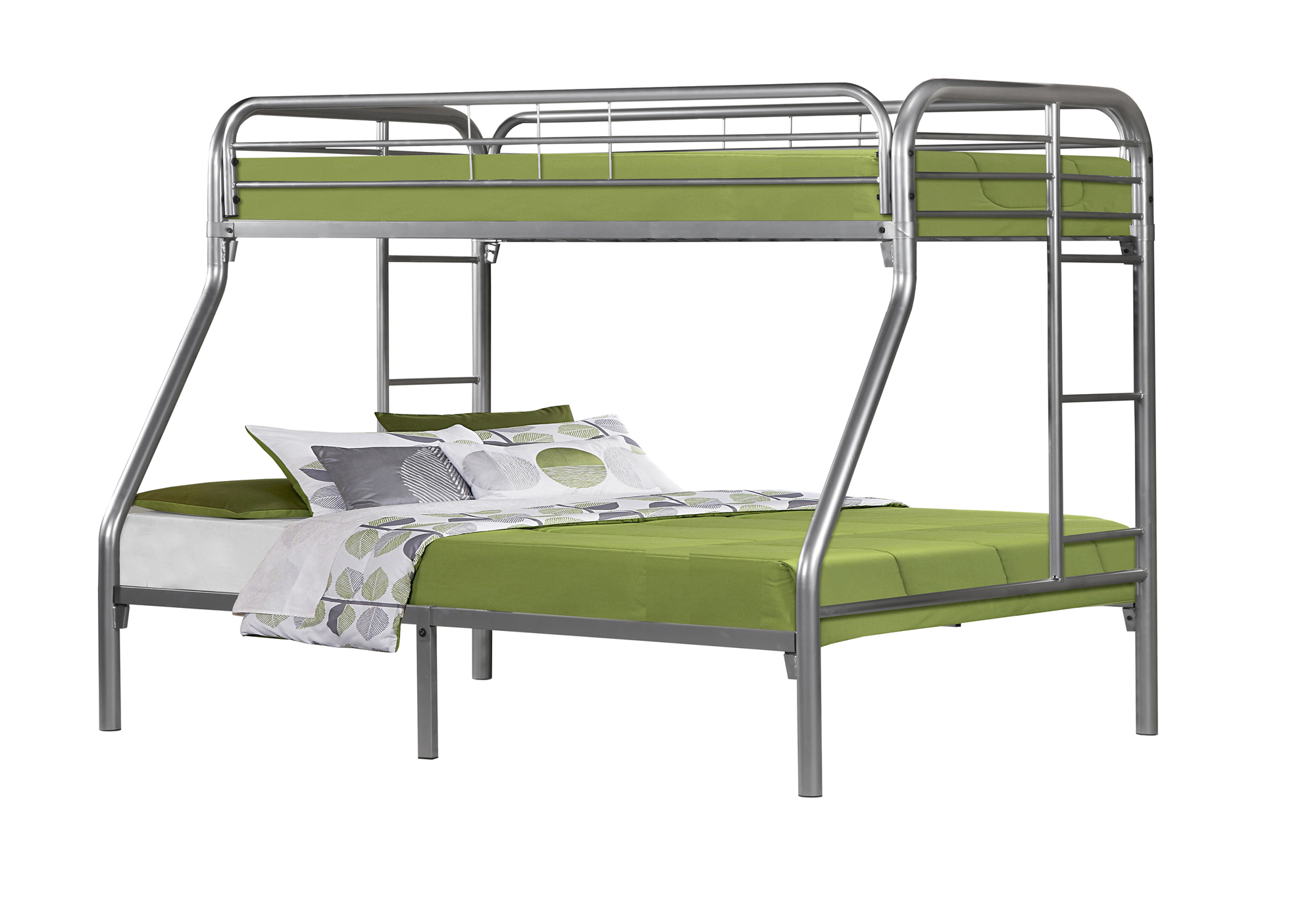 Monarch Specialties SILVER METAL TWIN / FULL BUNK BED ONLY