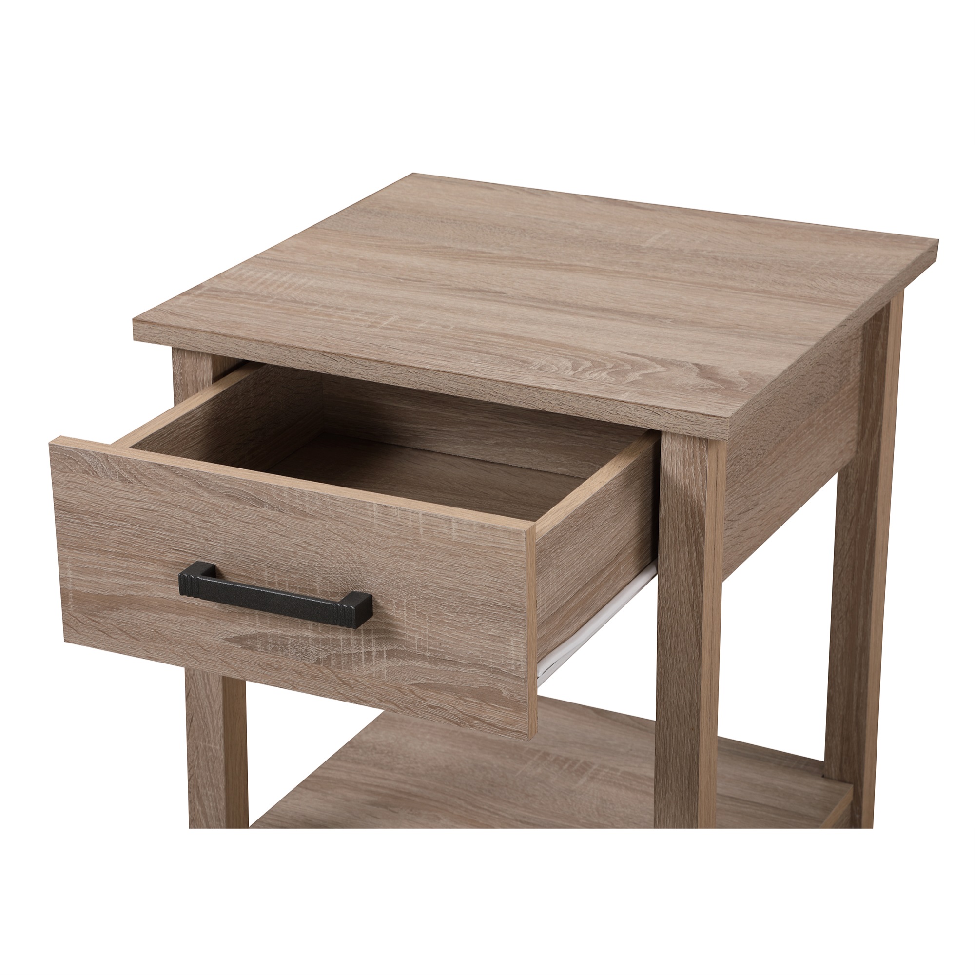 Passion Furniture Salem 1-Drawer Sandle Wood Nightstand (24 in. H x 19 in. W x 20 in. D)
