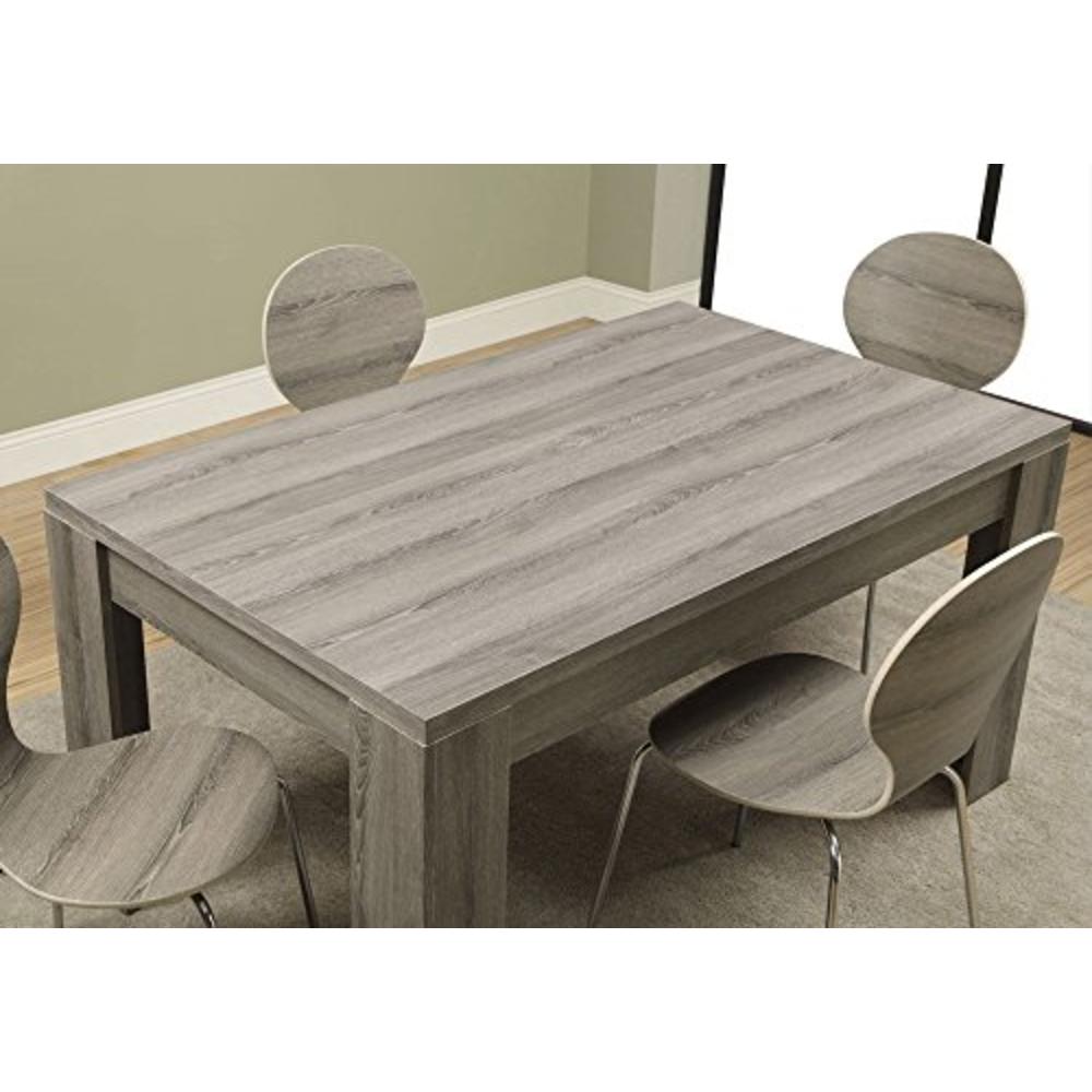 Monarch Specialties , Dining Table, Dark Taupe Reclaimed-Look ,60"L