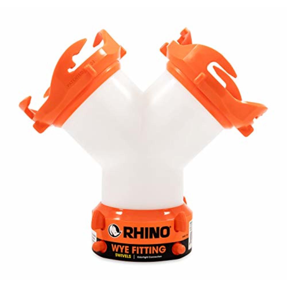 Camco RhinoFLEX RV Wye Sewer Hose Fitting with 360 Degree Swivel Ends | Allows for Two Sewer Hoses to Connect to the Same Dump S