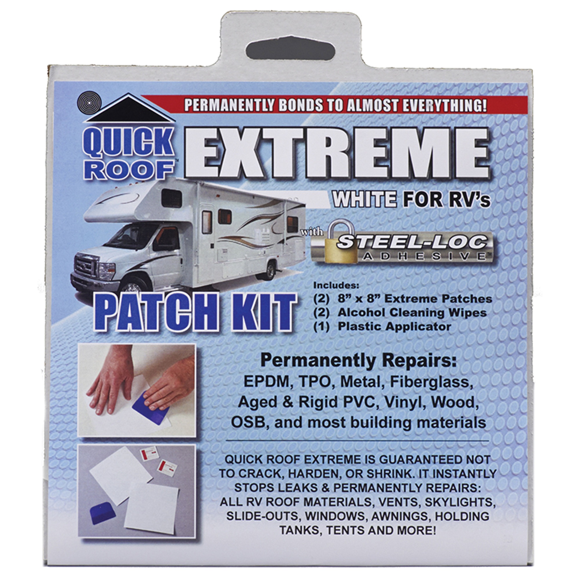 Cofair Products UBE88 Quick Roof Extreme Patch Kit With Applicator - 8Inch x 8Inch