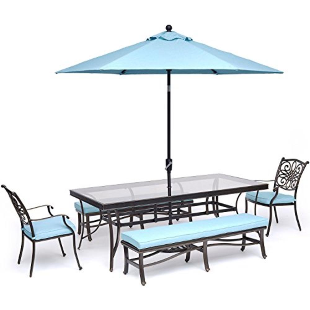 Hanover TRADDN5PCGBN-SU-B Traditions Outdoor Furniture, Blue