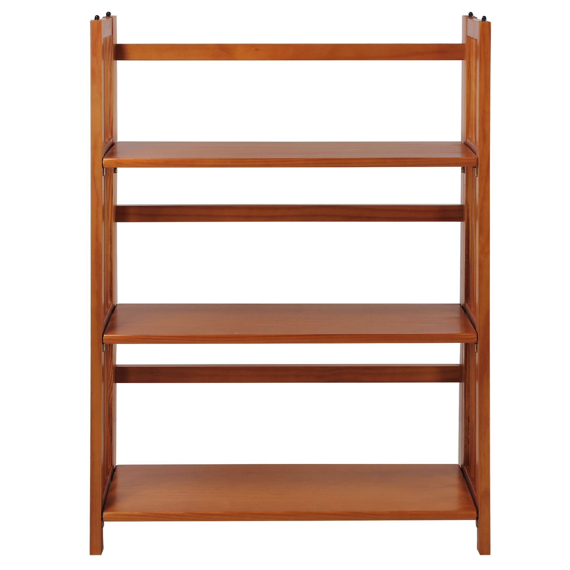 Casual Home 3-Shelf Folding Stackable Bookcase 27.5" Wide - Chestnut