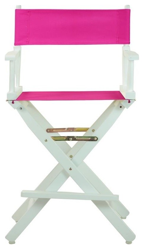 Casual Home 24" Director's Chair White Frame-Magenta Canvas