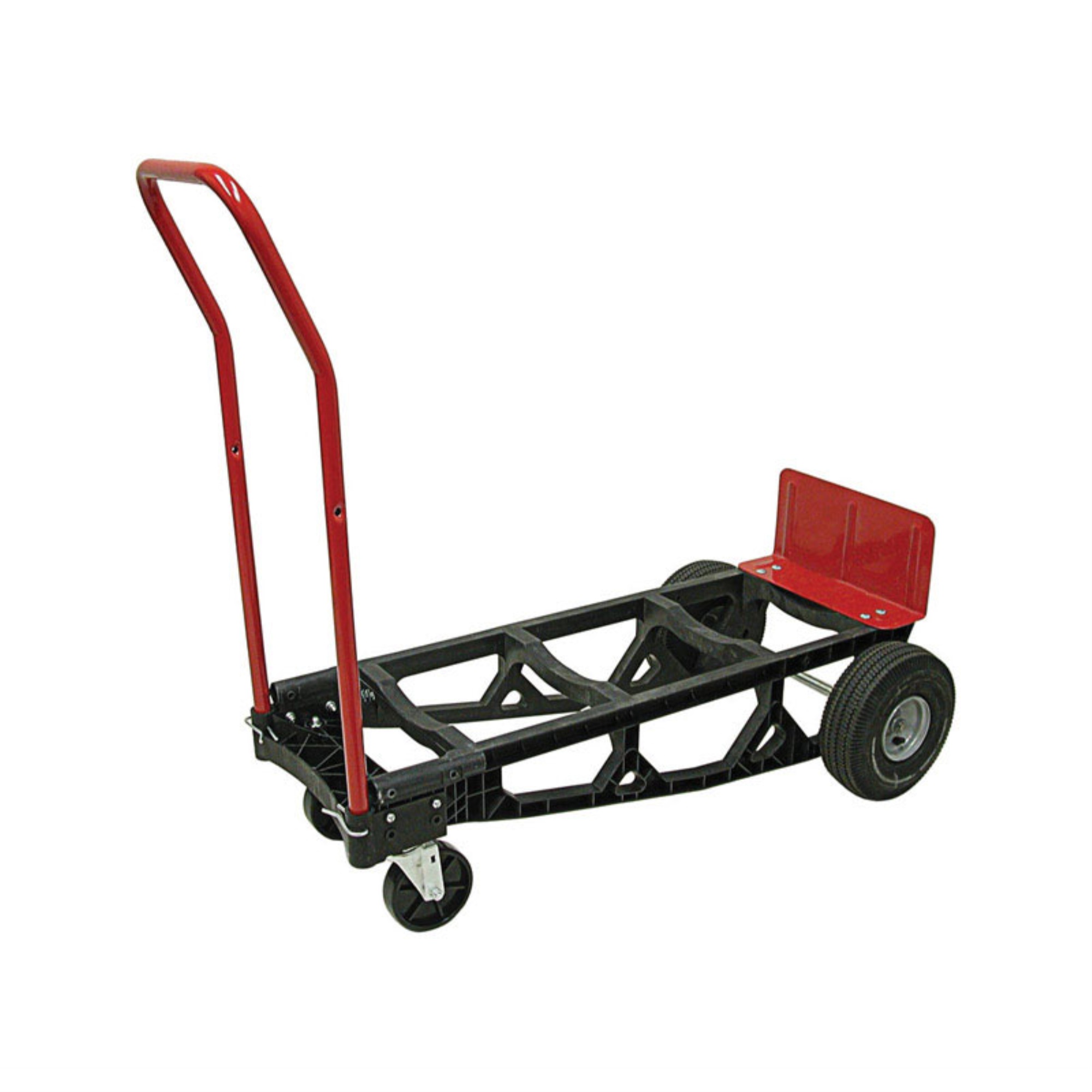 Milwaukee Hand Truck POLY CONVERTIBLE w/10inches PNEUMATIC TIRES