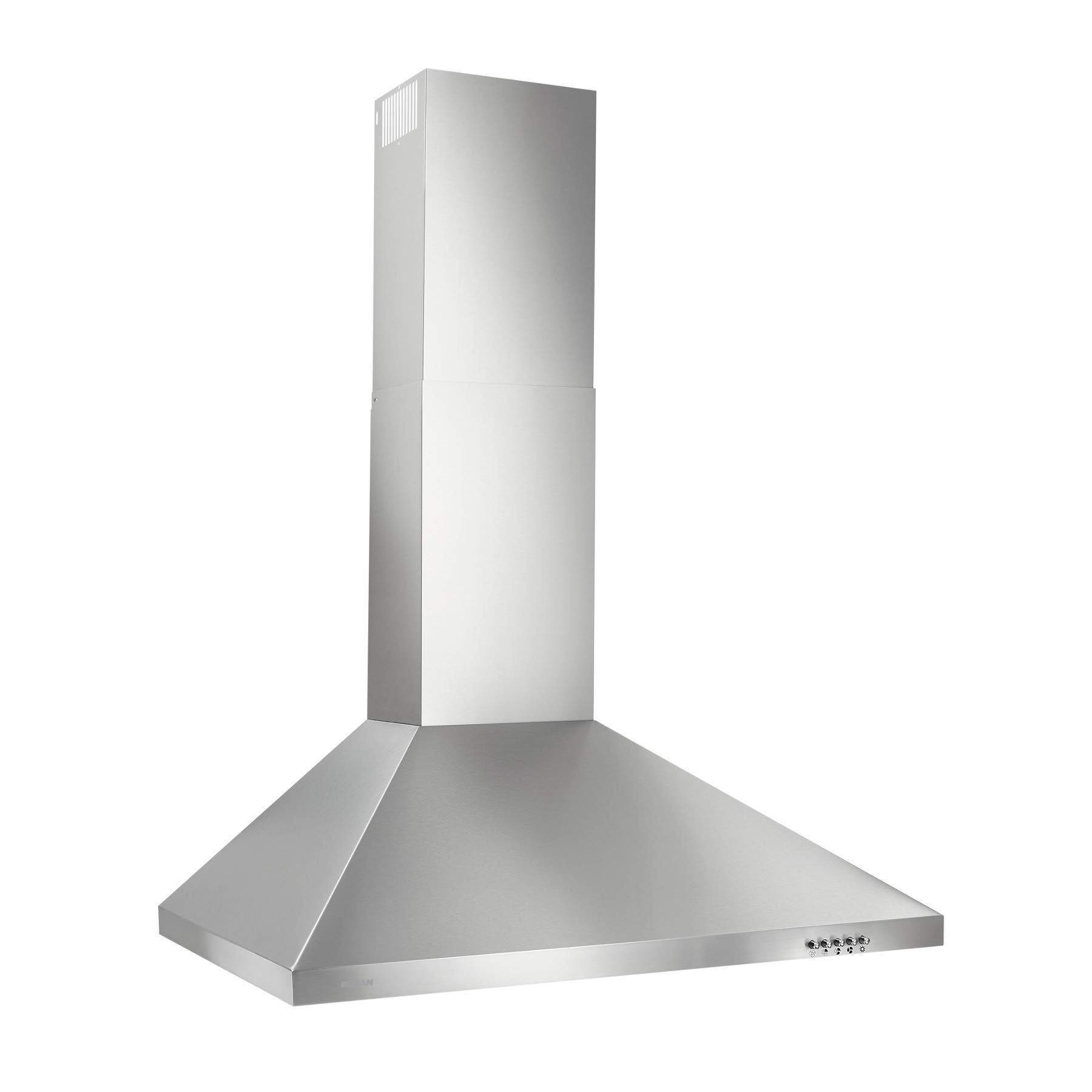 Broan-NuTone BW5030SSL Stainless Steel LED 30-inch Wall-Mount convertible chimney-Style Range Hood with 3-Speed Exhaust Fan and