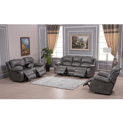 Betsy Furniture 3-PC Bonded Leather Recliner Set Living Room Set 8018-321