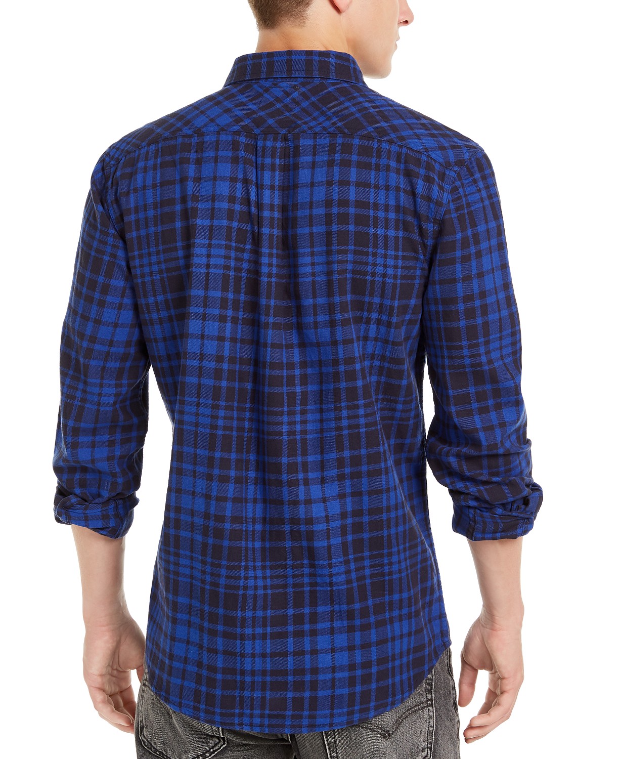 Levi's Men's Alban Plaid Flannel Shirt Blue Size 2 Extra Large