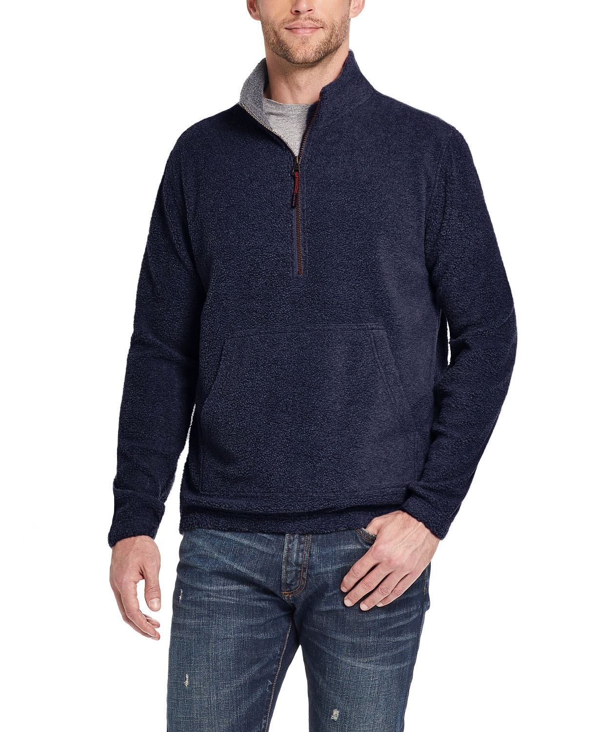 Weatherproof Vintage Men's Quarter-Zip Pullover Sweater Navy Size 2 ...