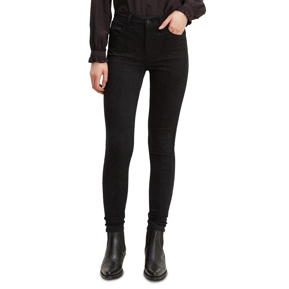 Levi's Women's 720 Python-Print High-Rise Super Skinny Jeans Black Size 26X30