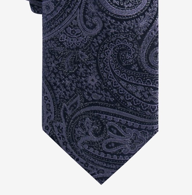 Ryan Seacrest Distinction Men's Gardenia Paisley Tie Bright Purple Size Regular