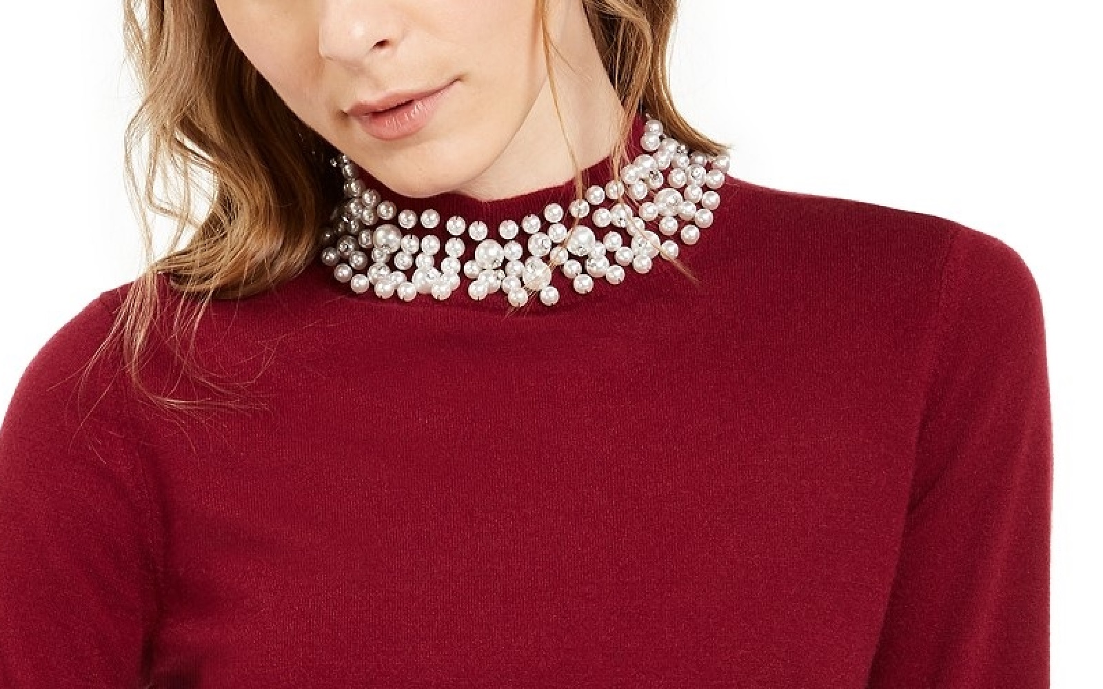 Alfani Women S Embellished Mock Neck Sweater Wine Size Small Alfani Women S Embellished Mock Neck Sweater Wine Size Small