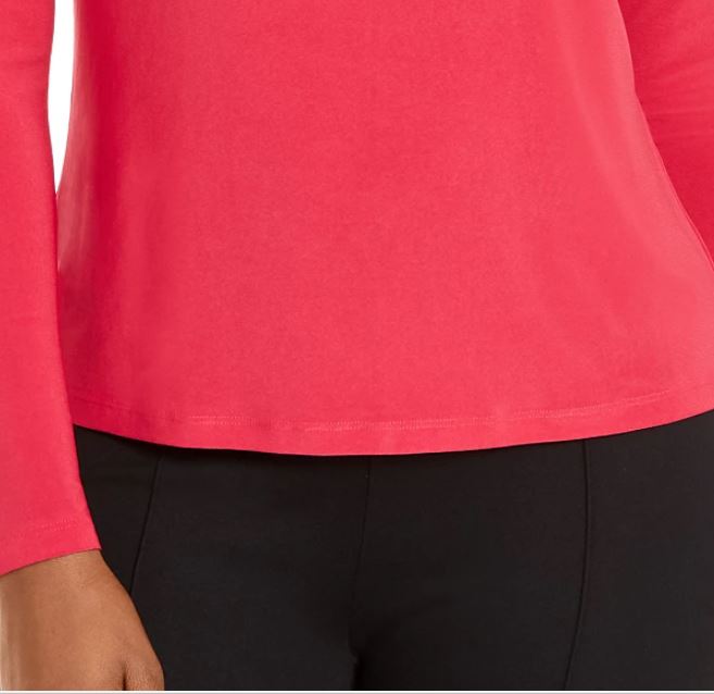 Thalia Sodi Women's Cold Shoulder Mock Neck Top Pink Size Large