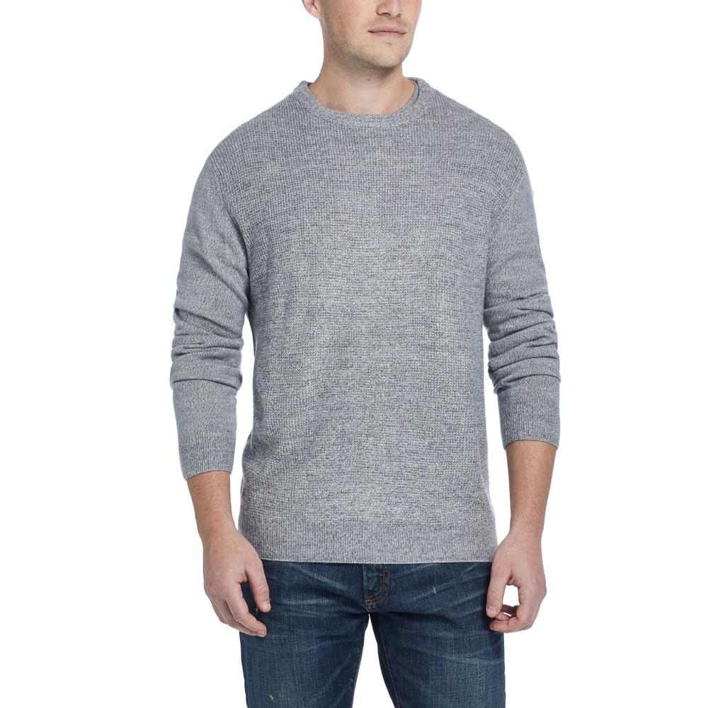 Weatherproof Vintage Men's Waffle Knit Sweater Gray Size Medium