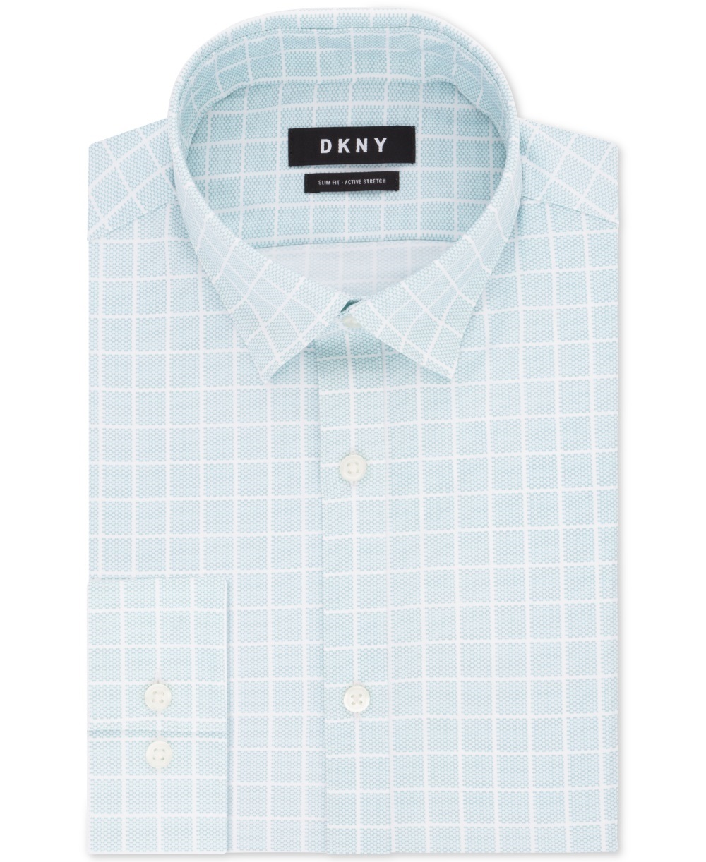 DKNY Assorted Men's Active Stretch Moisture-Wicking Shirts Green Size 34-35