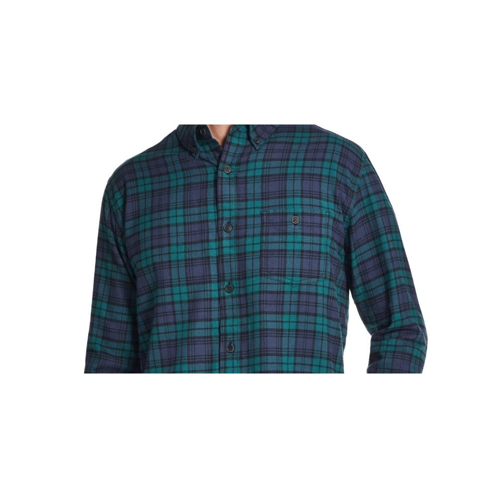 Weatherproof Vintage Men's Brushed Antique Flannel Shirt Black Size XXL