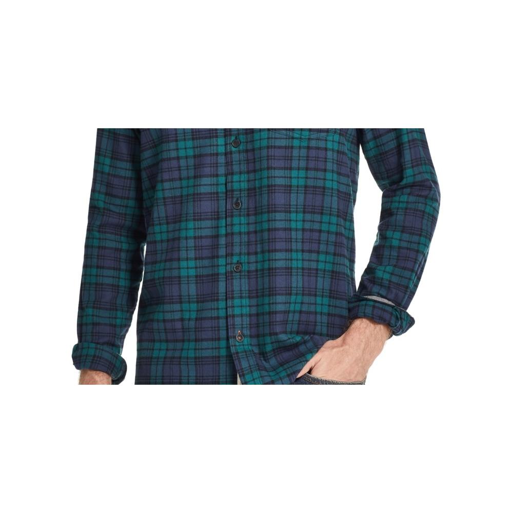 Weatherproof Vintage Men's Brushed Antique Flannel Shirt Black Size XXL